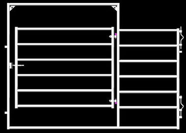 Square Tube 40MM Corral Yard Farm Panel With Gate 2.1 X2.3 Meter  For Farm