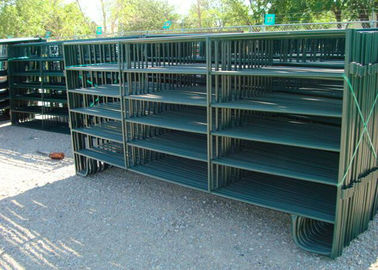 Over Tube 6 Rails Galvanized Cattle Panels , Cattle Yard Gates 6FT X 10FT Size